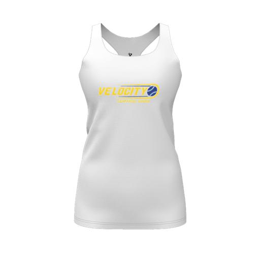 [FT0TRBWH-FYS-LOGO2] Decker Racerback Tank Top (Female Youth S, White, Logo 2)