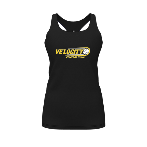 [FT0TRBBK-FYS-LOGO1] Decker Racerback Tank Top (Female Youth S, Black, Logo 1)