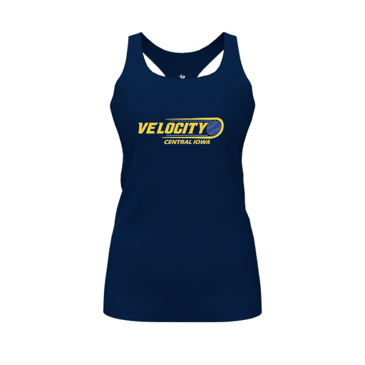 [FT0TRBNV-FYS-LOGO2] Decker Racerback Tank Top (Female Youth S, Navy, Logo 2)