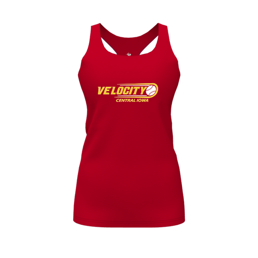 [FT0TRBRD-FYS-LOGO1] Decker Racerback Tank Top (Female Youth S, Red, Logo 1)