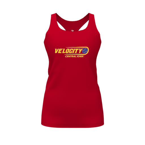 [FT0TRBRD-FYS-LOGO2] Decker Racerback Tank Top (Female Youth S, Red, Logo 2)