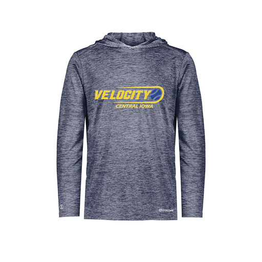 [FOLHCGNV-AS-LOGO2] Decker Men's Charge Hoodie (Adult S, Navy, Logo 2)