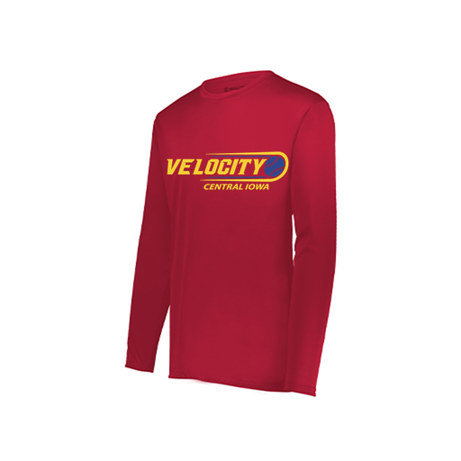 [222822.083.XS-LOGO2] Men's LS Smooth Sport Shirt (Adult XS, Red, Logo 2)