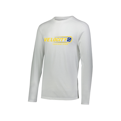 [FTLCUBWH-AXS-LOGO2] Decker Men's Tri-Blend T-Shirt - Long Sleeve (Adult XS, White, Logo 2)