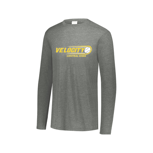 [FTLCUBGY-AXS-LOGO1] Decker Men's Tri-Blend T-Shirt - Long Sleeve (Adult XS, Gray, Logo 1)