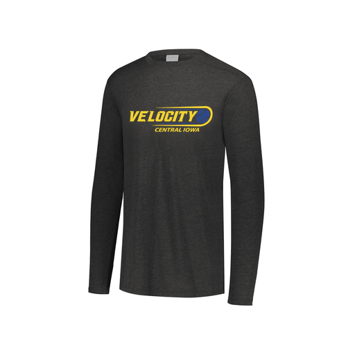 [FTLCUBBK-YS-LOGO2] Decker Youth Tri-Blend T-Shirt - Long Sleeve (Youth S, Black, Logo 2)