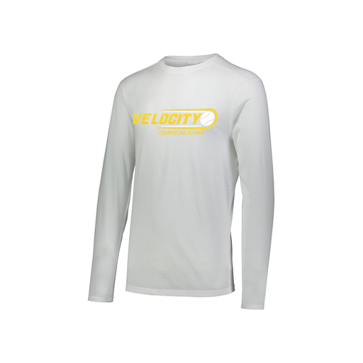 [FTLCUBWH-YS-LOGO1] Decker Youth Tri-Blend T-Shirt - Long Sleeve (Youth S, White, Logo 1)