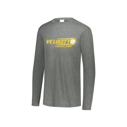 [FTLCUBGY-YS-LOGO1] Decker Youth Tri-Blend T-Shirt - Long Sleeve (Youth S, Gray, Logo 1)