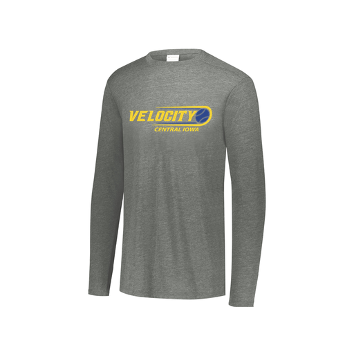 [FTLCUBGY-YS-LOGO2] Decker Youth Tri-Blend T-Shirt - Long Sleeve (Youth S, Gray, Logo 2)