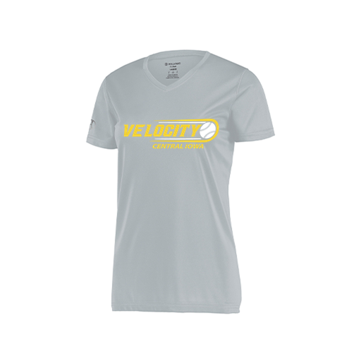 [222820.099.S-LOGO1] Ladies Movement Dri Fit Shirt (Female Adult S, Silver, Logo 1)